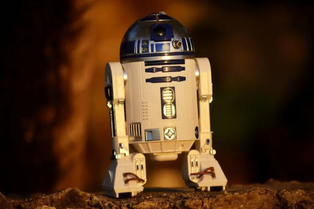 Closeup of R2-D2 from Star Wars.