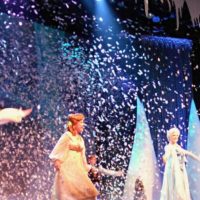 Photo of the cast performing at the Frozen Sing Along at Hollywood Studios.