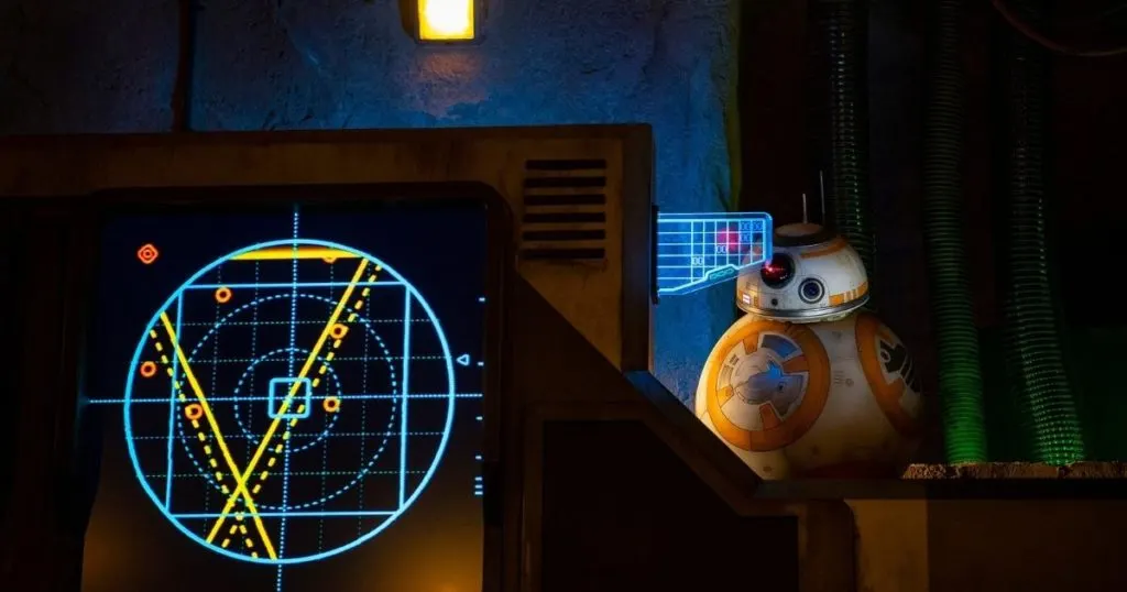 Photo of BB-8 at Star Wars: Galaxy Edge.