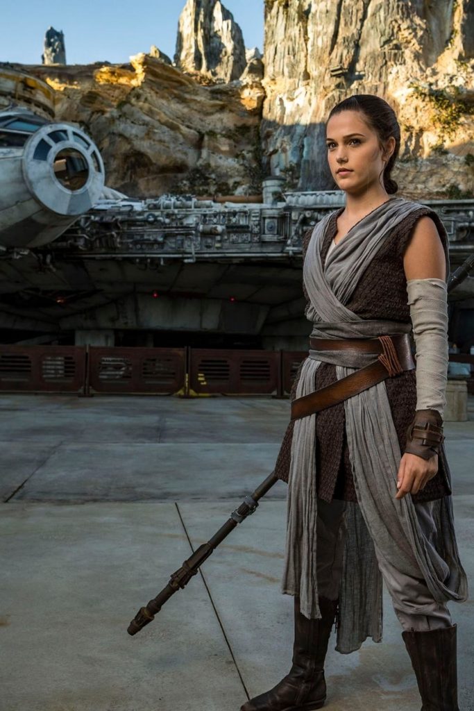 Photo of Rey at Star Wars: Galaxy's Edge at Hollywood Studios.
