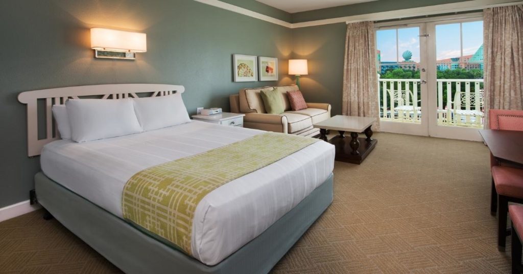 Photo of a guest room at Disney's BoardWalk Inn