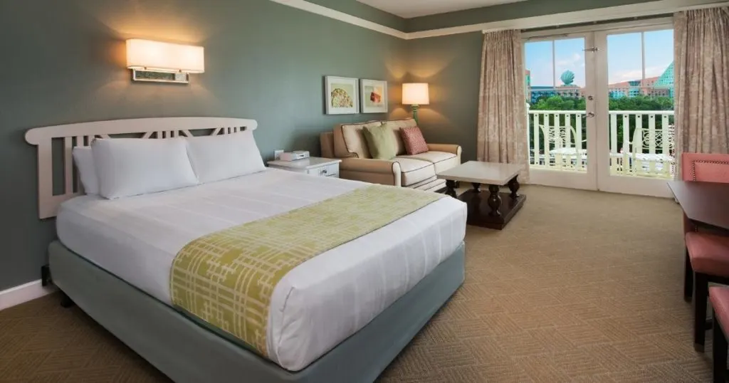 Photo of a guest room at Disney's BoardWalk Inn