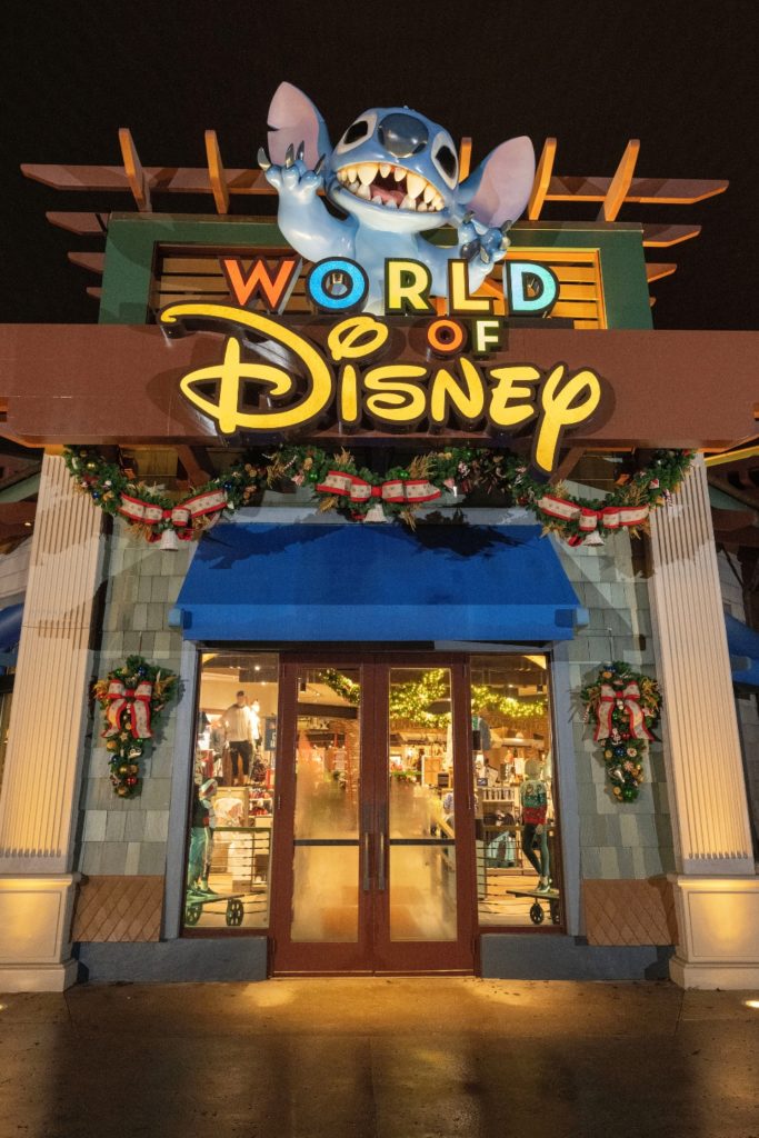 Photo of the main entrance of the World of Disney store, the largest Disney store in the world.