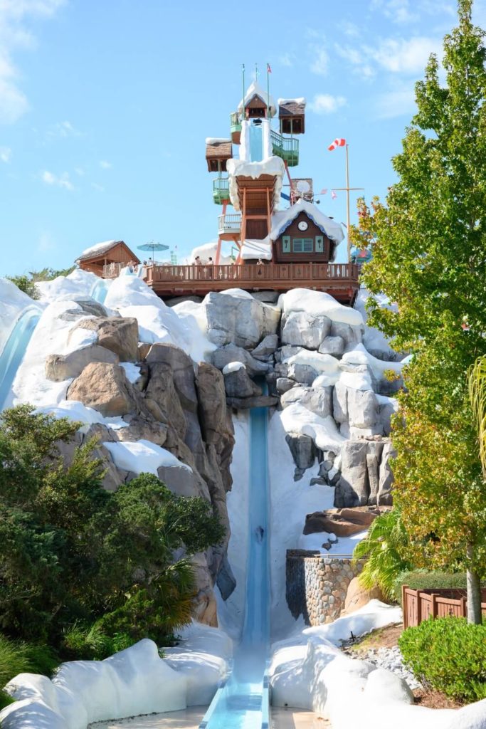 Photo of Summit Plummit water slide at Disney's Blizzard Beach water park.
