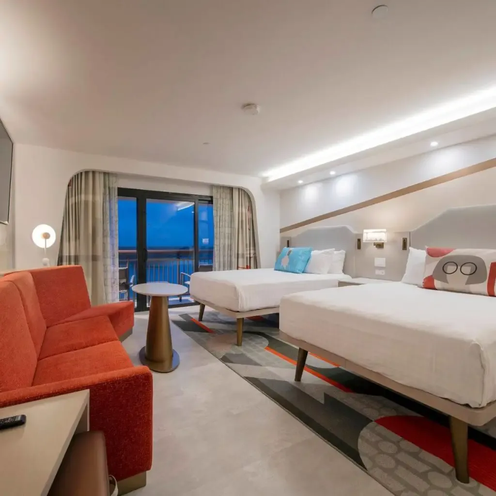 Photo of the new Incredibles themed rooms at Disney's Contemporary Resort.
