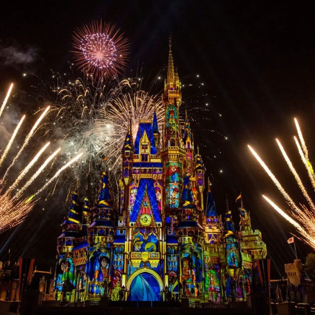 Photo of the Happily Ever After fireworks show at Magic Kingdom.