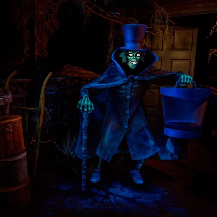 Photo of the Hatbox Ghost to be added to Haunted Mansion at Disney World's Magic Kingdom in 2023.