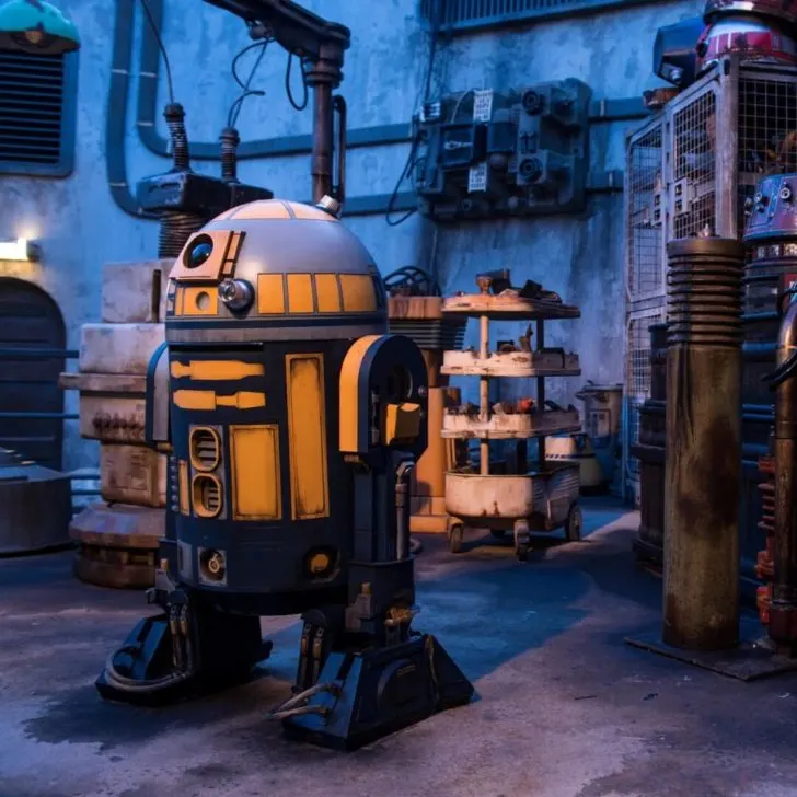 Photo of R9-S1 at Star Wars: Galaxy Edge at Hollywood Studios.