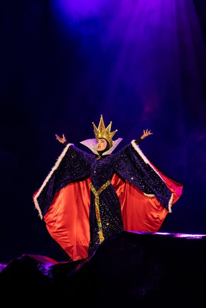 Photo of the Evil Queen performing in Fantasmic at Hollywood Studios.