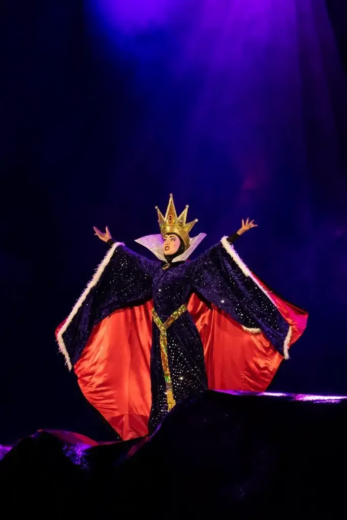 Photo of the Evil Queen performing in Fantasmic at Hollywood Studios.