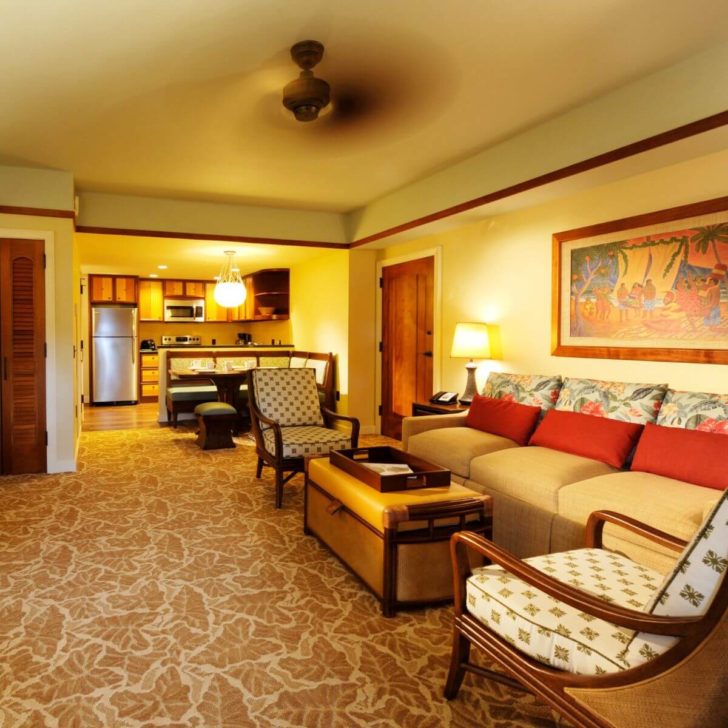 Photo of a 1 bedroom Disney Vacation Club villa at Aulani Resort.