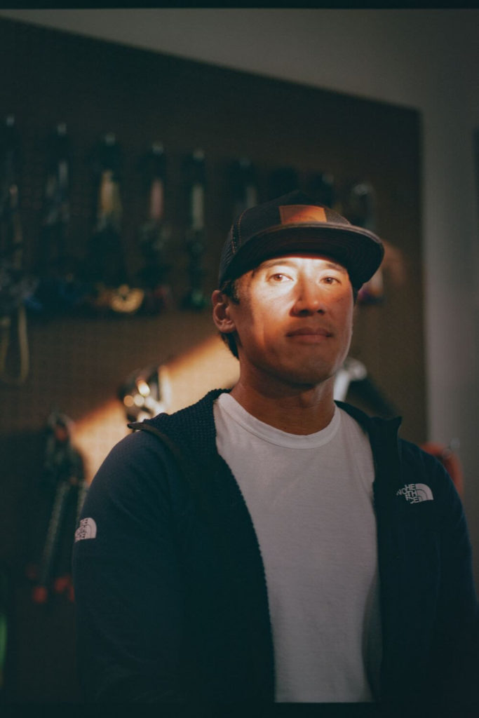 Portrait photo of adventurer Jimmy Chin.