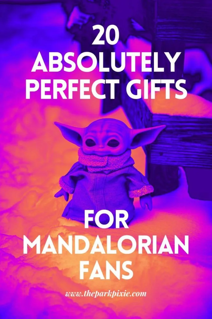 Photo of the real set from a Star Wars movie or show. Text overlay reads "20 Perfect Gifts for Mandalorian Fans."