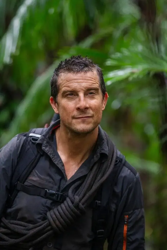 Promotional photo of Bear Grylls while filming his show, Hostile Planet, in the jungles of Panama.