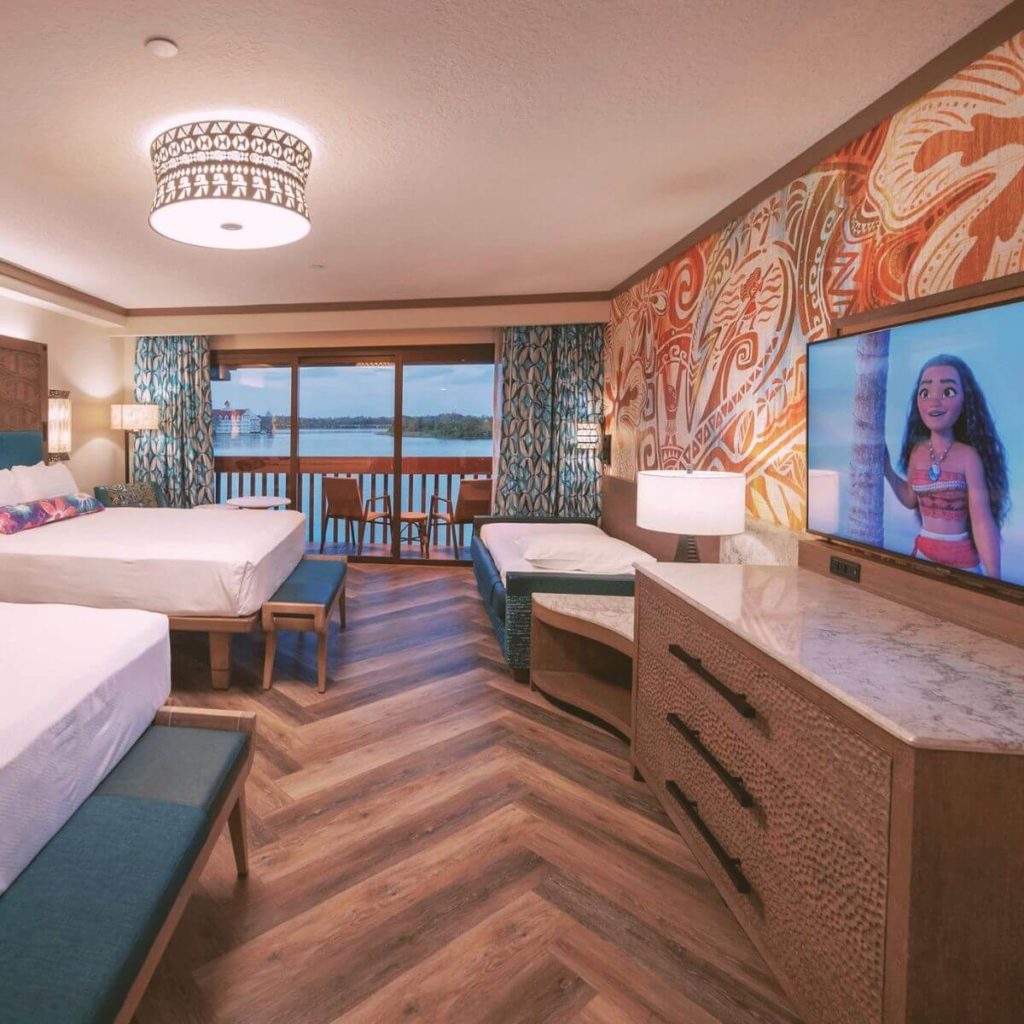 Photo of the new Moana themed rooms at the Polynesian Village Resort.