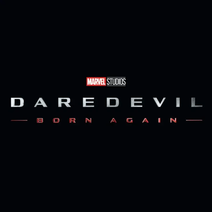 Photo of the title graphic for the upcoming Marvel show, Daredevil: Born Again