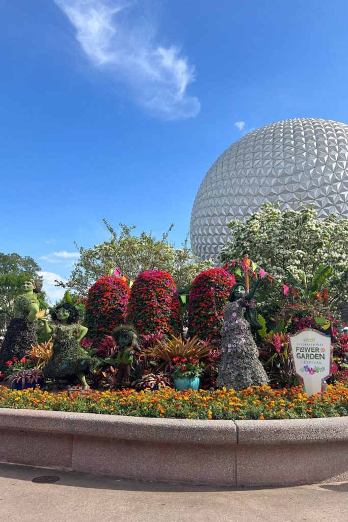 Photo of the Encanto topiaries at the Epcot Flower and Garden Festival.