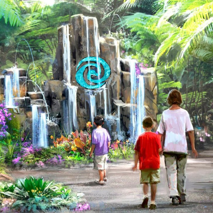 Artist concept of the Moana Journey of Water nature trail for Epcot.