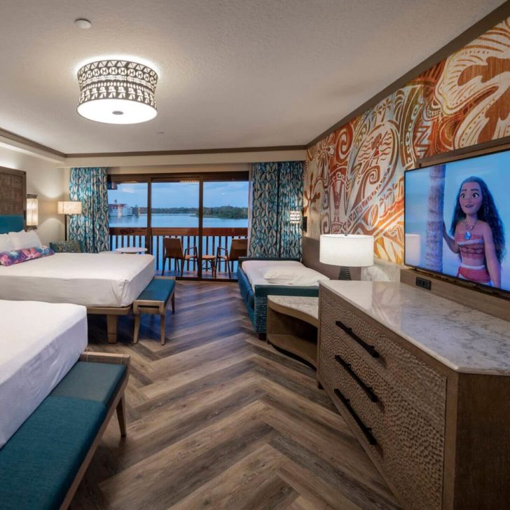 Square photo of the new Moana themed guest rooms at Disney's Polynesian Village Resort.