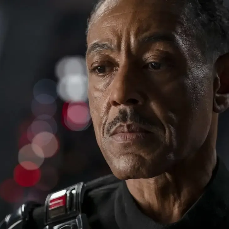 Photo still of Giancarlo Esposito as Moff Gideon in season 2 of THE MANDALORIAN.