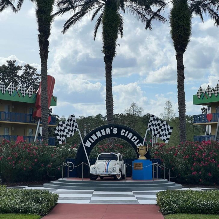 Herbie the Love Bug photo op at the All-Star Movies Resort.