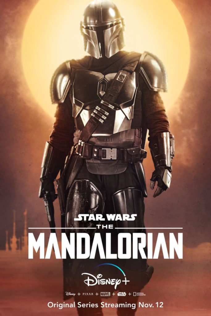 Promotional poster for season 1 of The Mandalorian featuring the titular character.
