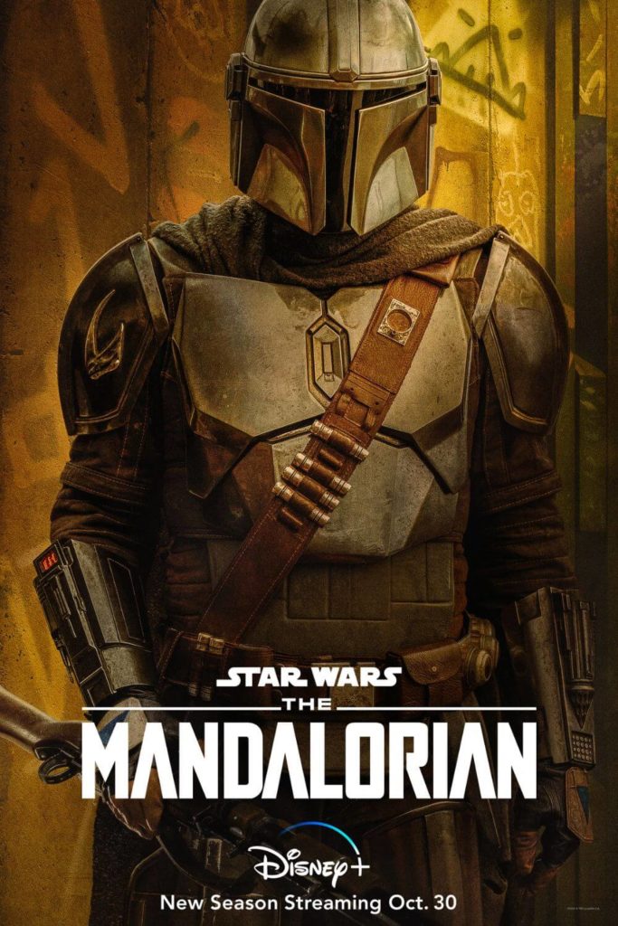 Promotional poster for season 2 of The Mandalorian featuring the titular character.