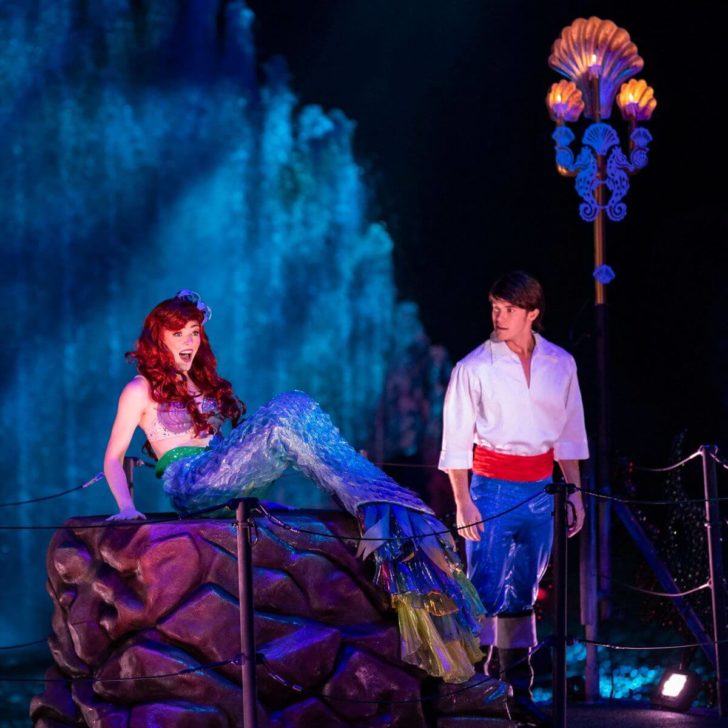 Photo of Ariel and Eric performing in Fantasmic!