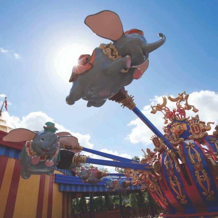 Photo of the Flying Dumbo ride at Storybook Circus in Magic Kingdom.