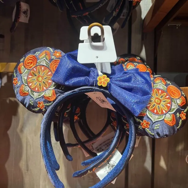 Photo of Norwegian themed Minnie Ears from a shop in Epcot.