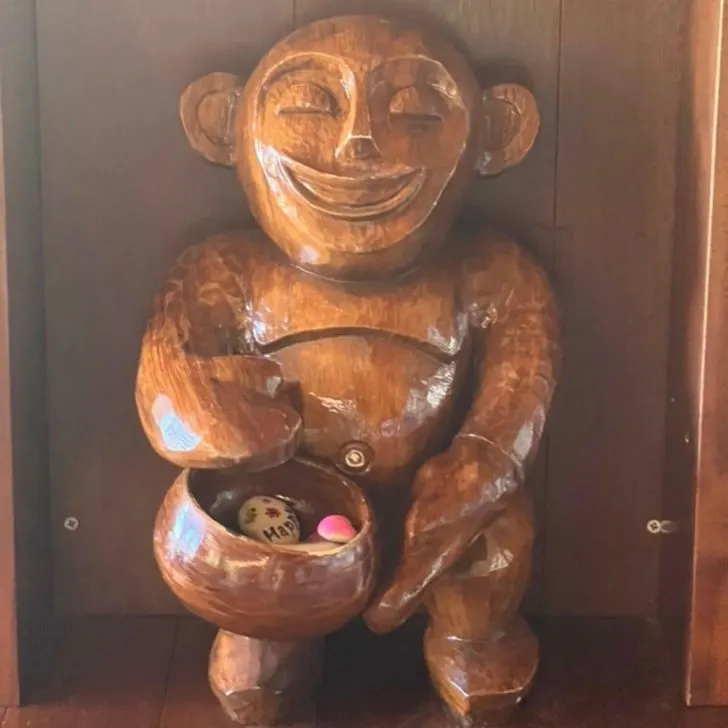 Photo of a menehune statue at Aulani Resort in Hawaii.