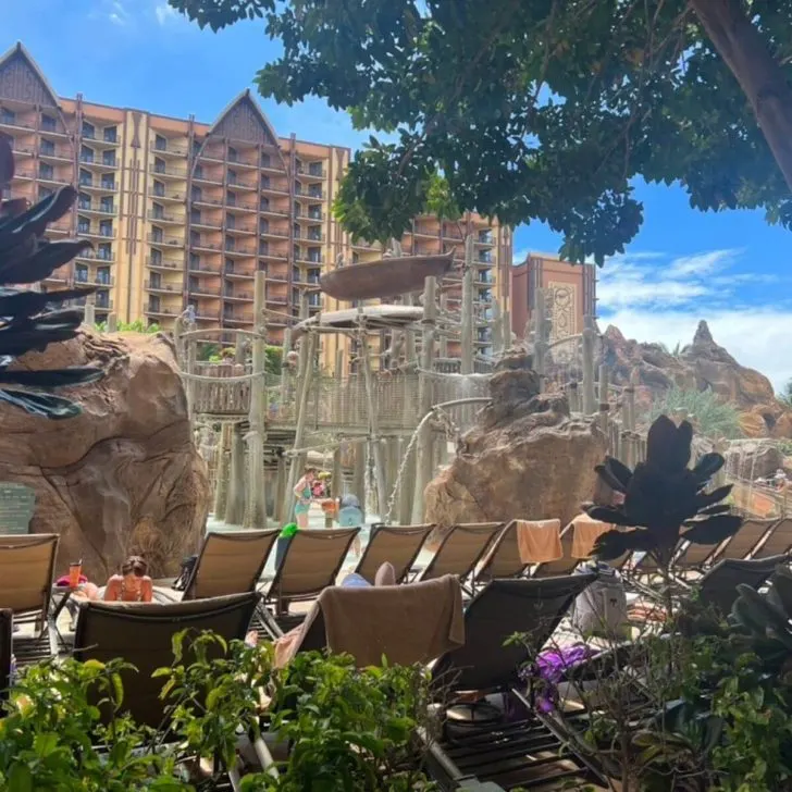 Photo of the Menehune Bridge splash pad at Aulani.