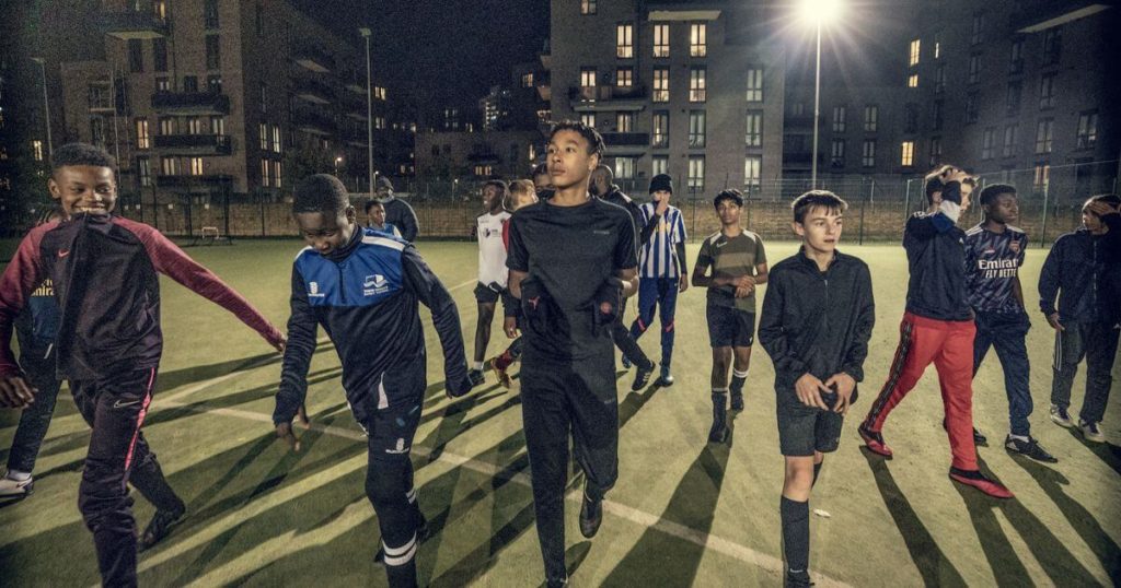 Photo still of a group of young soccer players in the show, Save Our Squad with David Beckham.