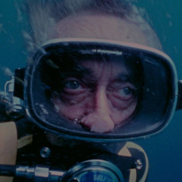 Jacques Cousteau during a 1970 dive.