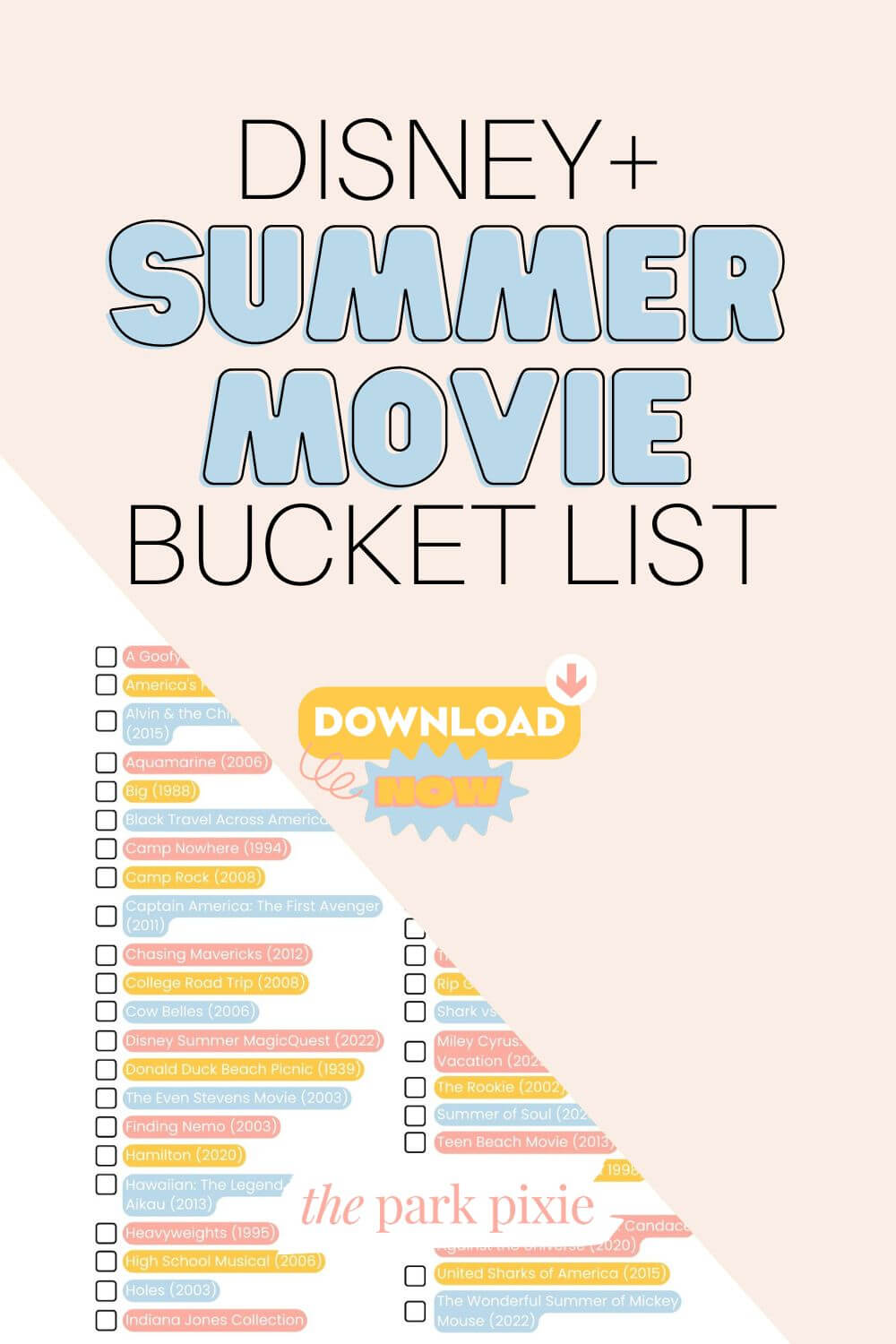 45 MustWatch Summer Movies on Disney Plus (FREE Printable!)