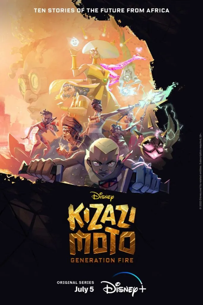 Promotional poster for the short film series Kizazi Moto: Generation Fire, featuring Mkhuzi: The Spirit Racer.