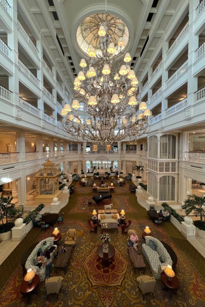 Photo of the lobby at Disney World's flagship resort, the Grand Floridian.