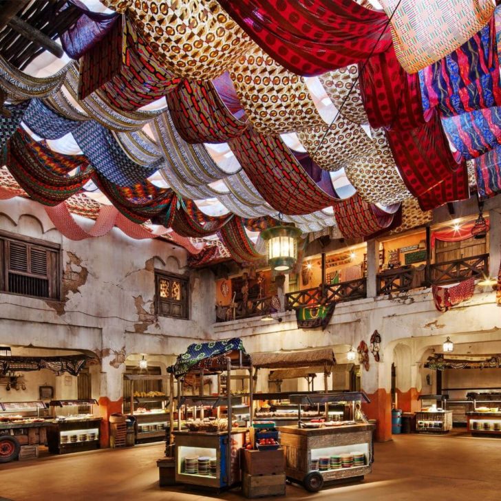 Photo of the interior of Tusker House Restaurant at Disney's Animal Kingdom.