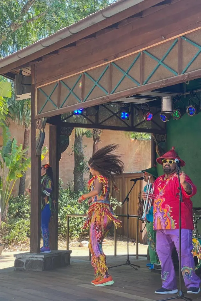 Photo of the Viva Gaia Street Band performing at Disney's Animal Kingdom.