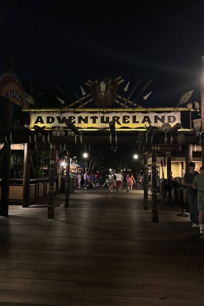 Photo of the entrance to Adventureland at Magic Kingdom.