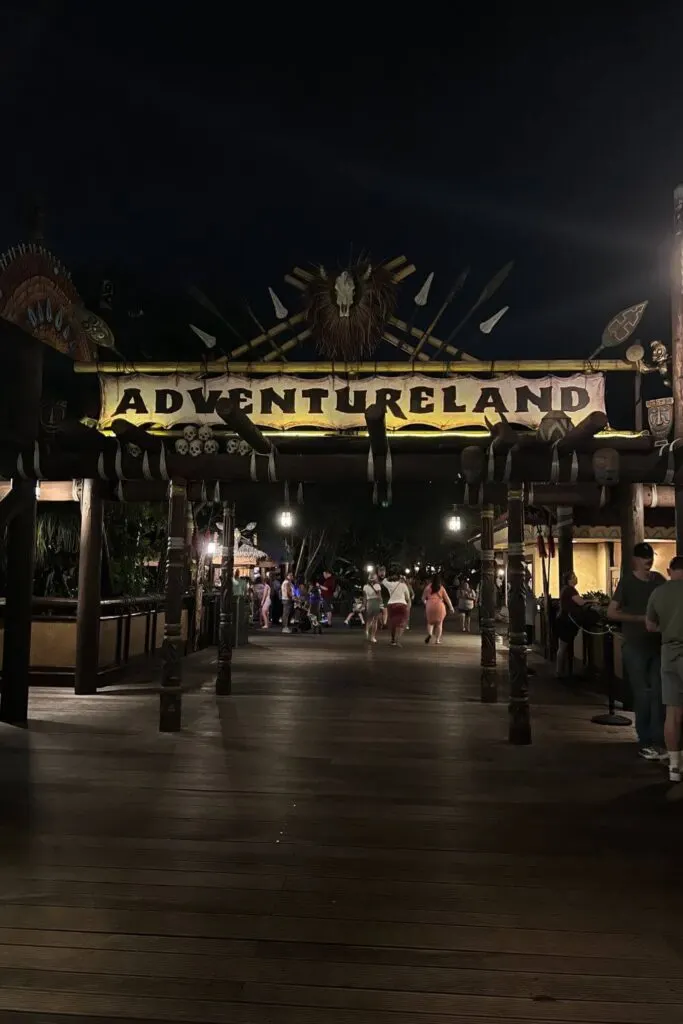 Photo of the entrance to Adventureland at Magic Kingdom.