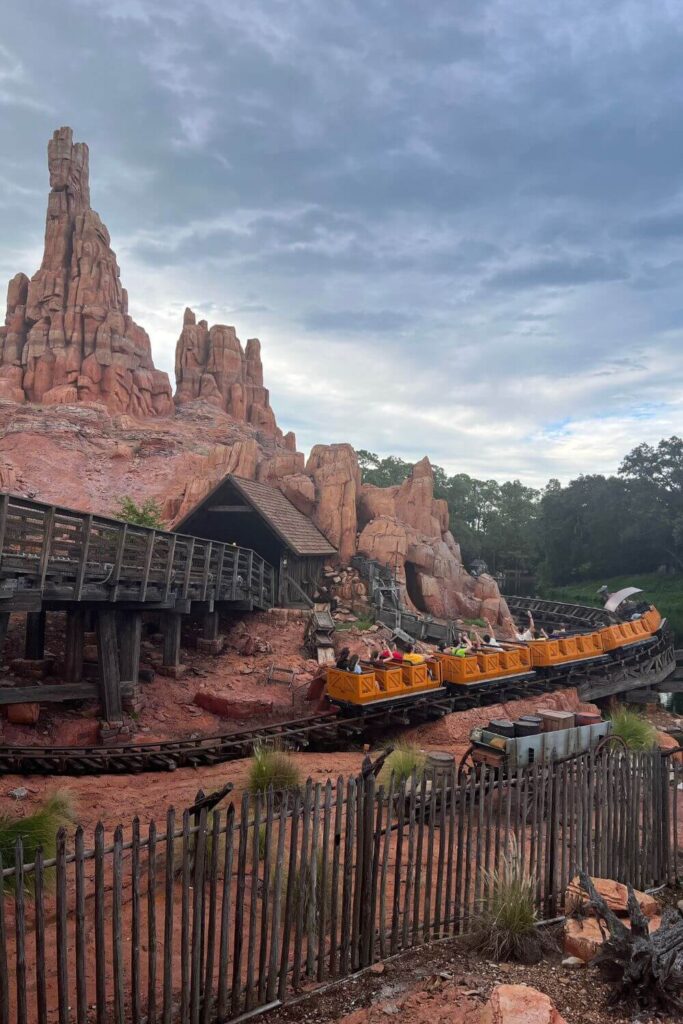 Photo of Big Thunder Mountain Railroad roller coaster at Magic Kingdom.