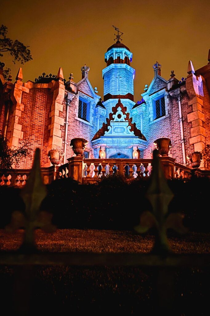 Photo of the Haunted Mansion ride building at Magic Kingdom.