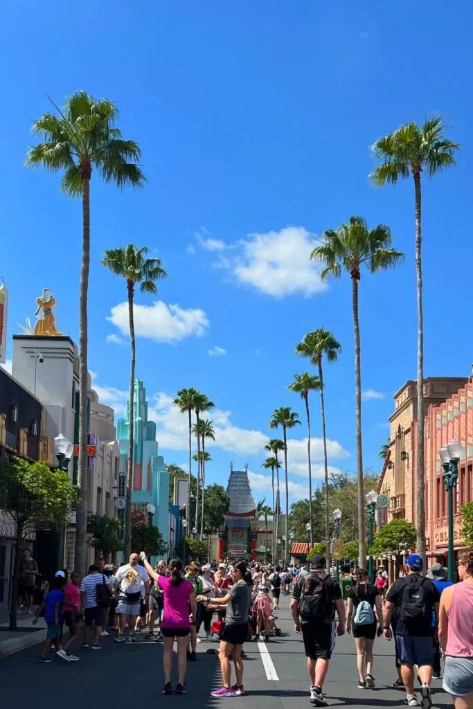 Photo looking down Hollywood Boulevard at Disney's Hollywood Studios.