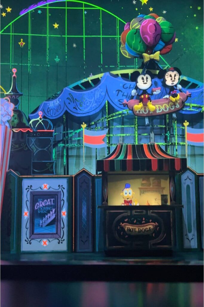 Photo of the carnival scene from Mickey & Minnie's Runaway Railway.