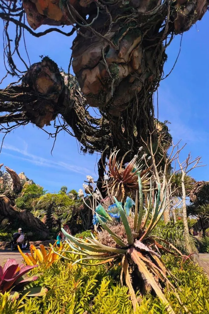 Photo of plants, flowers, and a floating rock structure at Pandora - World of Avatar at Disney's Animal Kingdom