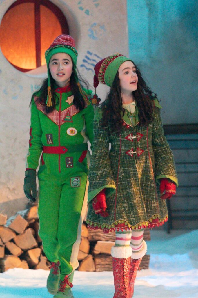 (L-R) Imogen Cohen and Clara Stack star in Disney Channel's newest Christmas movie, The Naughty Nine.