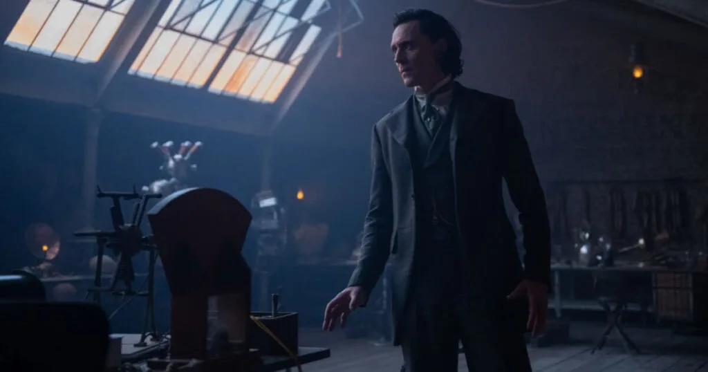 Photo still featuring Tom Hiddleston as Loki in Marvel Studios' LOKI, Season 2, episode 3, 1893.