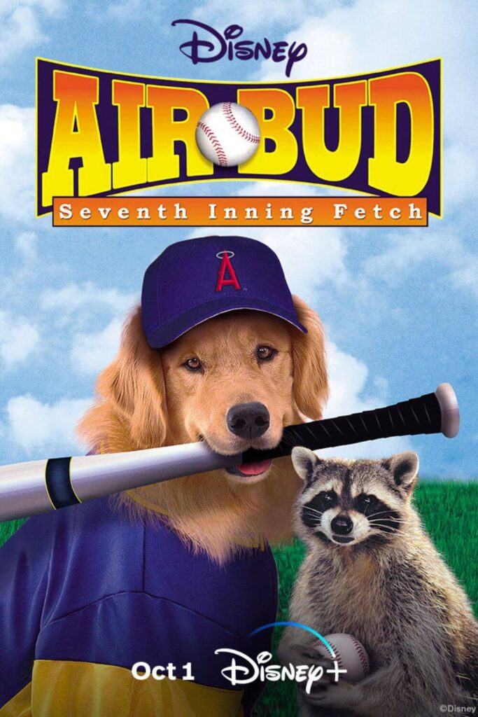 Promotional poster for the Disney movie Air Bud Seventh Inning Fetch.