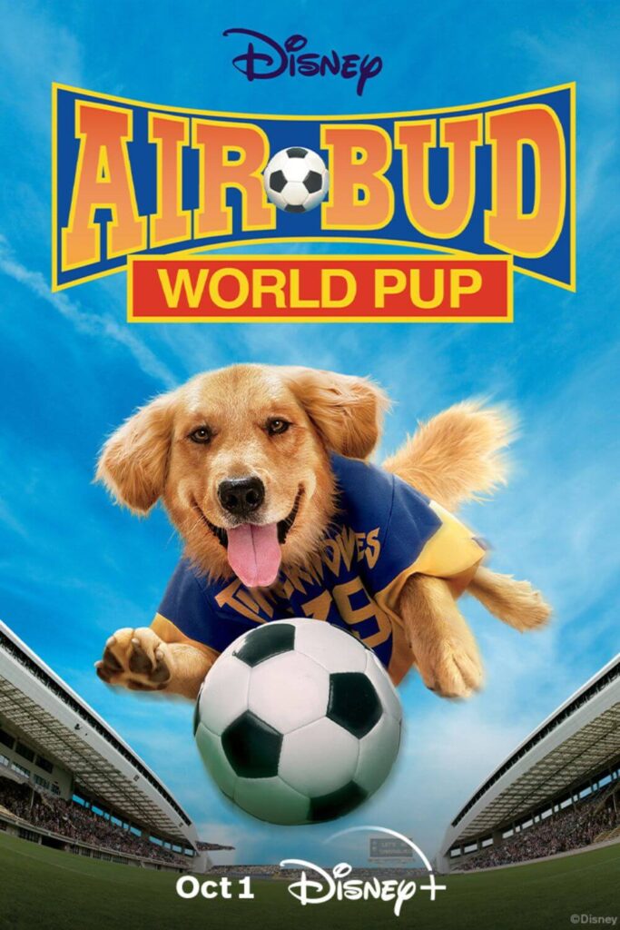 Promotional poster for the Disney movie Air Bud World Pup.